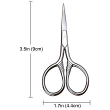 Tesoura profissional de ponta reta, multifuncional, para cortes precisos, em aço inoxidável cirúrgico, estilo vintage.