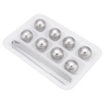 Whiskey Stones Stainless Steel Round Balls for Instant Drink Cooling and Flavor Preservation Set