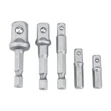 Durable Impact Sockets Adapter Set, Chamfered Edges Conversion Tools For Electric Screw Driver, 5Pcs Weatherproof Coating, High Torque Applications