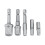 Durable Impact Sockets Adapter Set, Chamfered Edges Conversion Tools For Electric Screw Driver, 5Pcs Weatherproof Coating, High Torque Applications 4