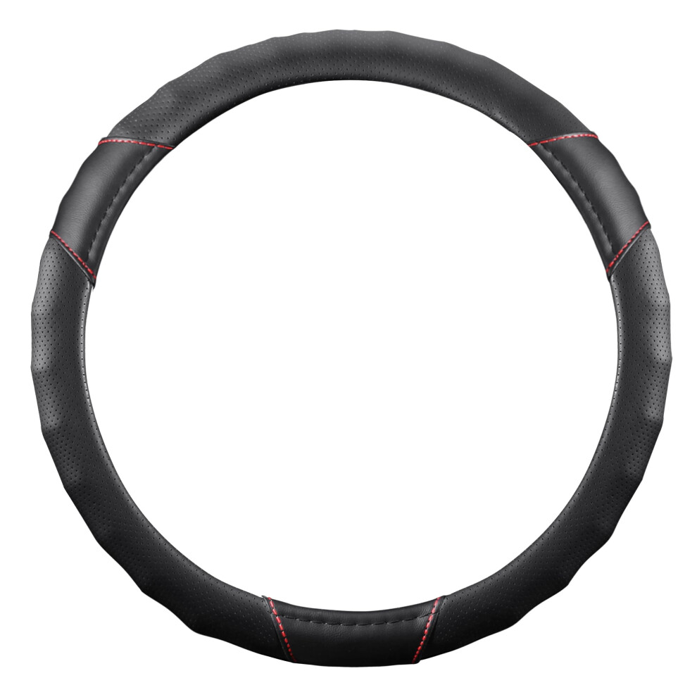 Universal 15 Inch Leather Steering Wheel Cover, Nonslip Faux Leather, Allseason Heatcompatible 9119770665980