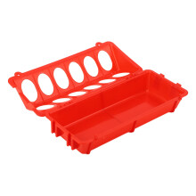 12 Hole Flip Poultry Feeder Trough Plastic No Mess Design For Chickens Ducks Birds