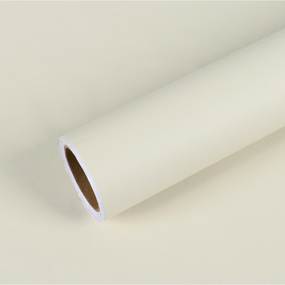 Matte White Peel And Stick Wallpaper Waterproof Removable Self Adhesive Vinyl Roll 15.7'X118' 9189345572845