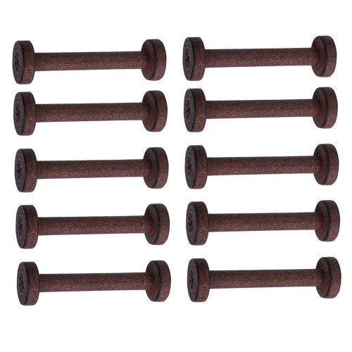 10Pcs Wood Thread Spools Thread Bobbins Embroidery Thread-brown
