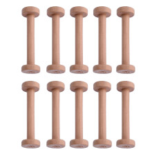 10Pcs Wood Thread Bobbins Wood Sewing-Raw wood plus varnis