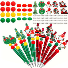12pcs Stylish Beaded Pen Assortment Christmas Beadable Pens with