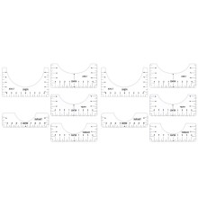 1/2/3 Set Tees Shirt Guide Ruler Clear-Round neck 5 piece s