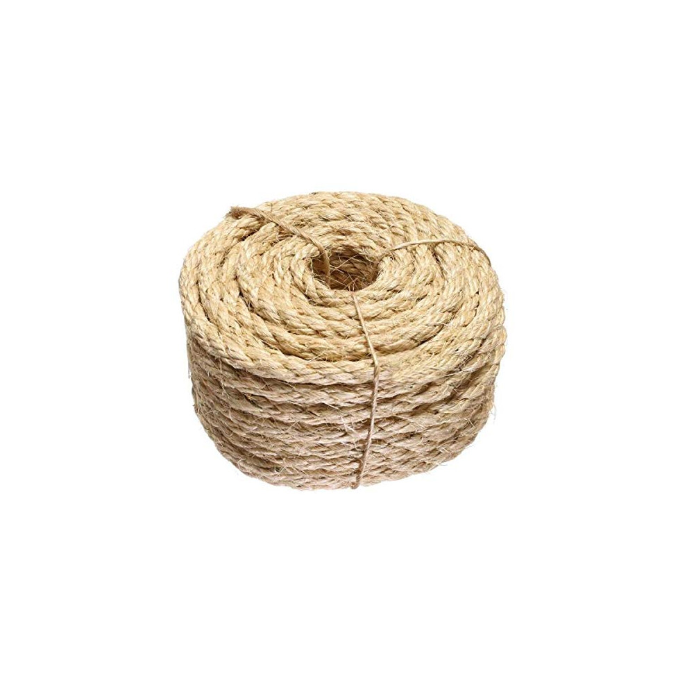 3/8 Inch Sisal Rope 100 Feet Heavyduty Natural Fiber Ecofriendly Weatherresistant For Indoor Outdoor 9119770664273