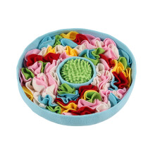 Dog Toy Snuffle Pad Colorful Treat Dispensing Interactive-Blue