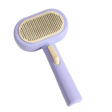 Double Side Pet Deshedding Brush Dog Massage Brush Cats-Purple