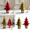 Convenient Artificial Christmas Tree Elegant Miniature-Red 3