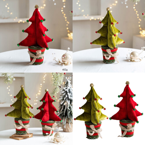 Convenient Artificial Christmas Tree Elegant Miniature-Red 2