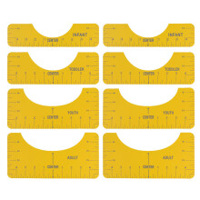 1/2/3 Set T-shirt Ruler Guide T-Shirt Ruler-Yellow four in one