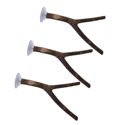 3lots Suction Cup Bird Toy Perches Stand Climbing Playing-20CM