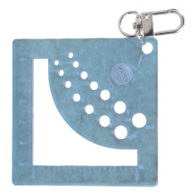 Knitting Gauge Ruler with Keychain Clip Knitting Needle Gauge-2
