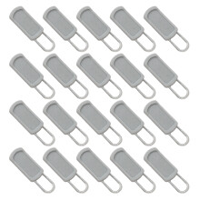 20Pcs Removable Zippers Pull Replacement Detachable-grey