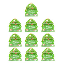 10pcs Holiday Zippered Bags for Cookie and Chocolates Plastic