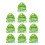 10pcs Holiday Zippered Bags for Cookie and Chocolates Plastic 1