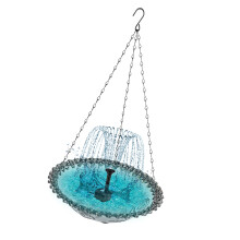 Hanging Dish Flower Bird Bath Feeders Water Fountain for-Gray
