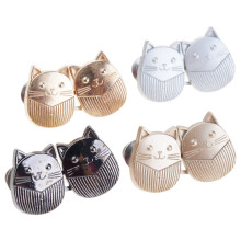 4 Pairs Lovely Cats Button Pins Trousers Waist Buckle Fashion