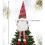 Unique Tree Toppers Easy Install Cone Dwarf Man Christmas-Red 4