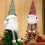 Unique Tree Toppers Easy Install Cone Dwarf Man Christmas-Red 7