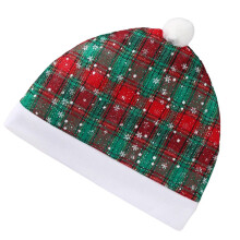Christmas Hat with Sturdy Farbic Festival Headgears-red green