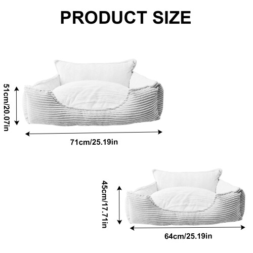 Fashion Pet Relaxation Sofa Pet Friendly Sofa Bed-White M 2