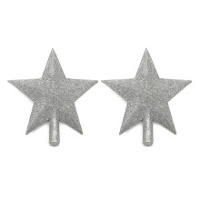 Elegant Star Christmas Tree Toppers Decorating-Silver L