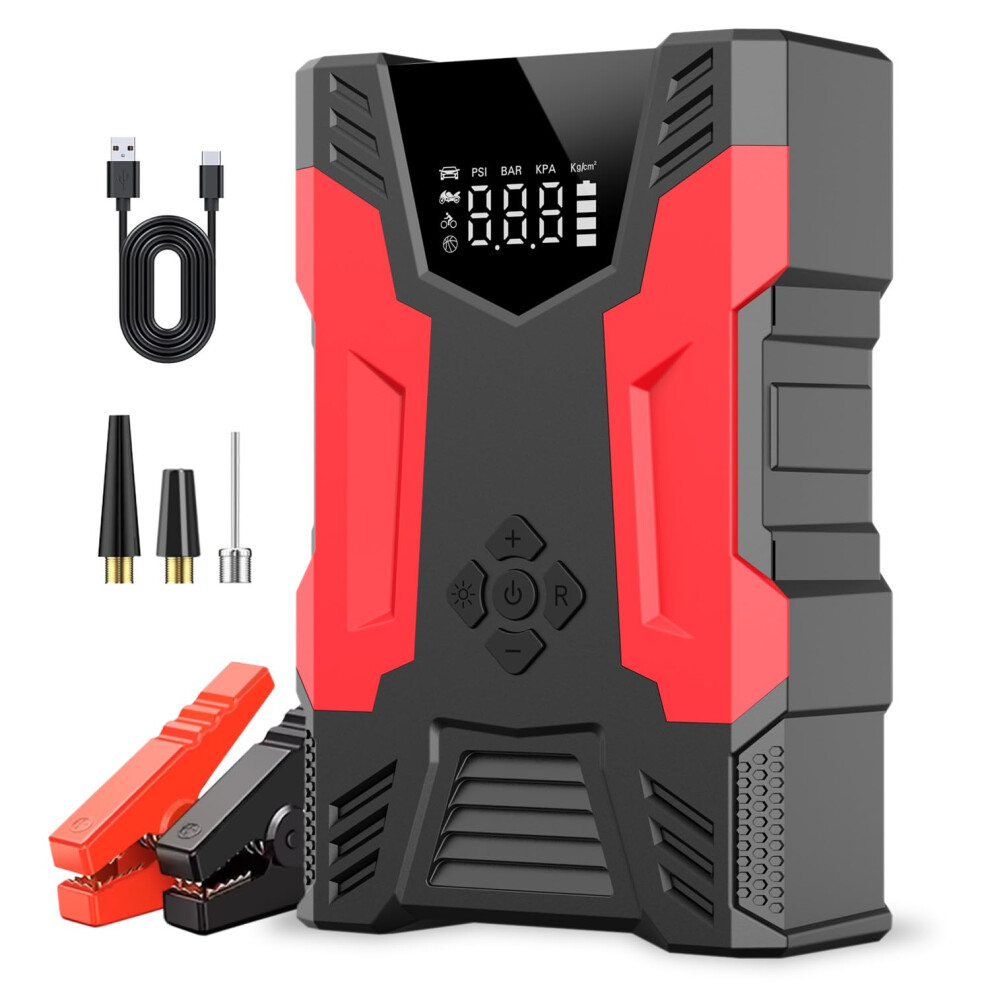 3000A Car Jump Starter With Air Compressor 150Psi Tire Inflator Power Bank Led Flashlight 9001264904753