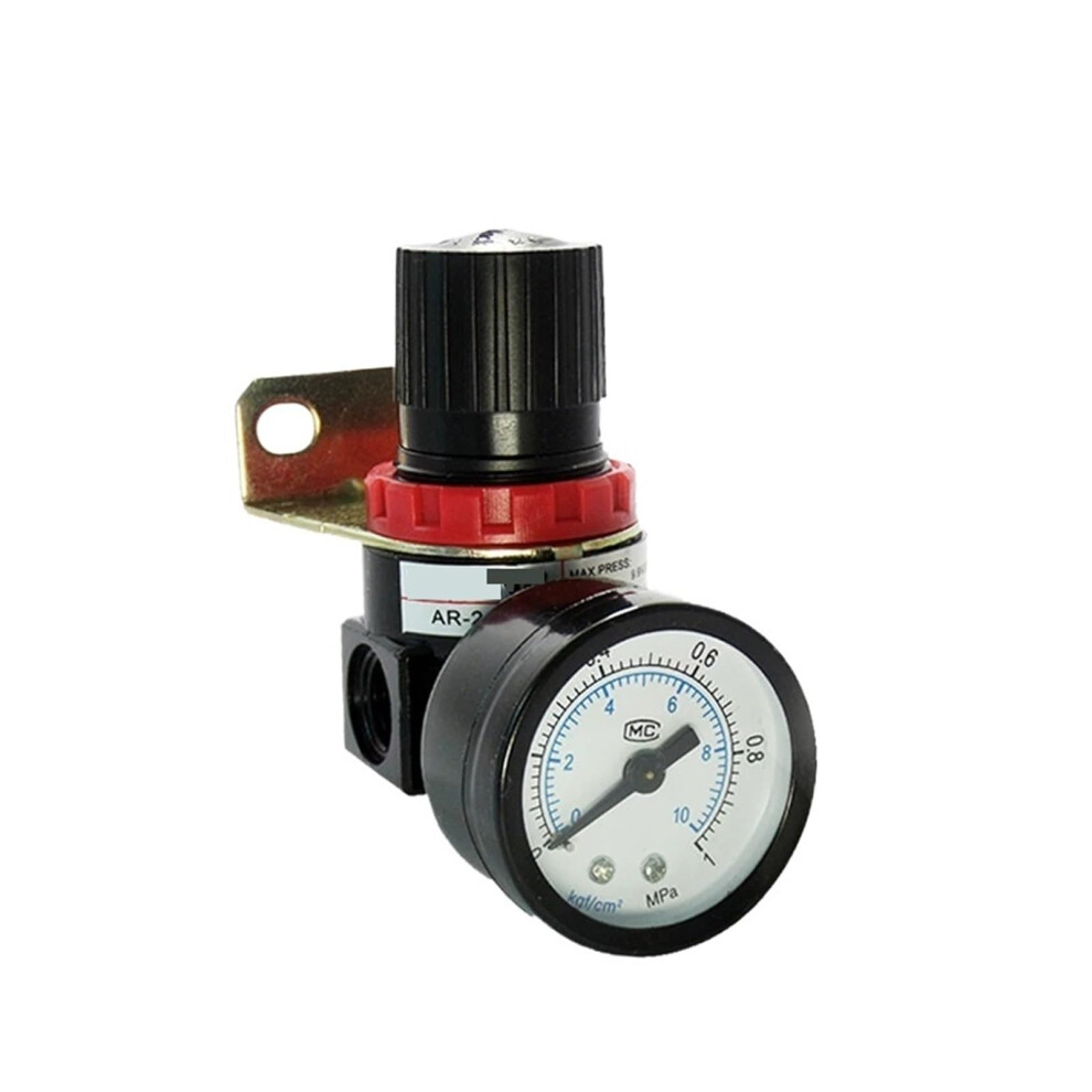 AR2000 G1/4'' Air Control Compressor Pressure Relief Regulator Valve With Gauge And Bracket PC1202 Compatible