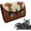 Motorcycle Saddle Bag Waterproof PU Leather with Secure Clip Closure Fork Tool Side Bag Brown 5