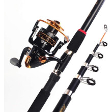 Fishing Rod and Reel Combo Carbon Fiber Telescopic Spinning Rod with Super Smooth Reel 2.4m