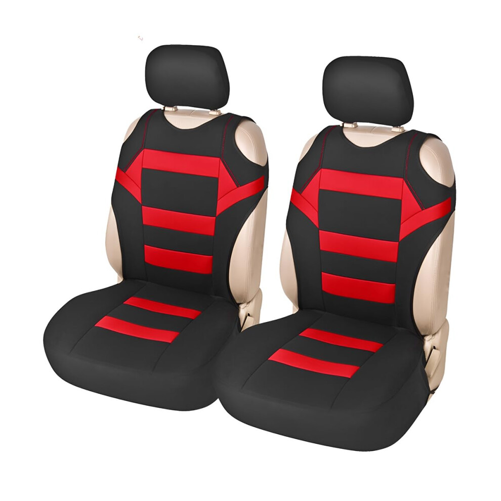 Car Seat Covers Waterproof And Breathable Front Protector With Headrest Universal Fit For Suv Truck Rv Red 9119770668264