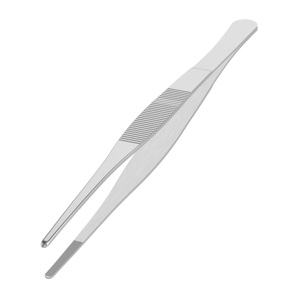 6.3 Inch Stainless Steel Tweezers with Precision Blunt Tip and NonSlip Grip for Garden Home Lab