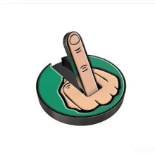 Middle Finger Themed Golf Accessories Hat Clip With Secure Magnetic Ball Marker System Light Green