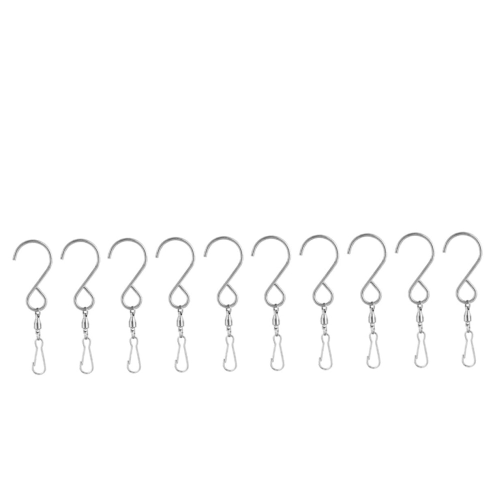 10Pcs Stainless Steel Swivel Hooks For Wind Chimes, 360 Rotating Rustresistant Outdoor Hanging Clips 9189345574078