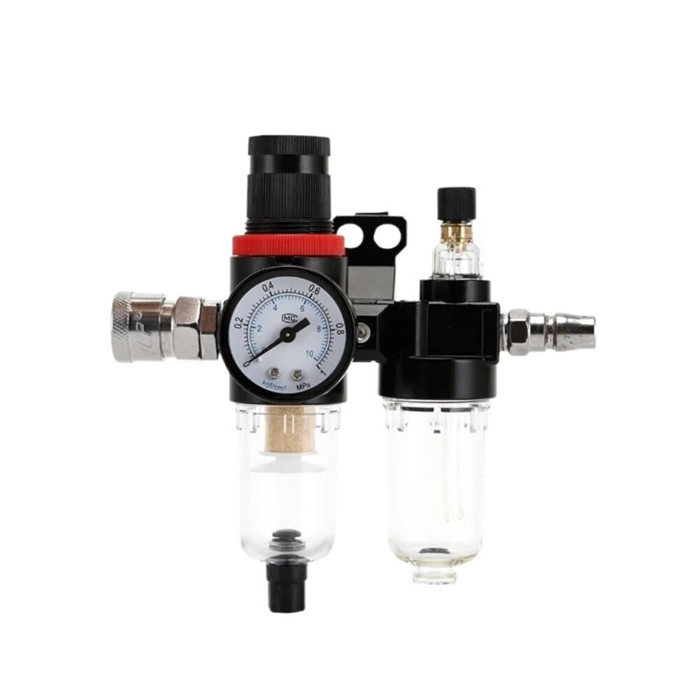 Afc2000 1/4 Inch Air Compressor Oilwater Separator, Filter, Pressure Reducing Valve, Spray Gun, Model Afcsmpm20 9119770668530
