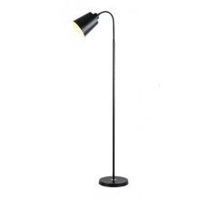 Modern LED Floor Lamp with Lampshade, Warm Lighting for Living Room, Bedroom, Office, Black