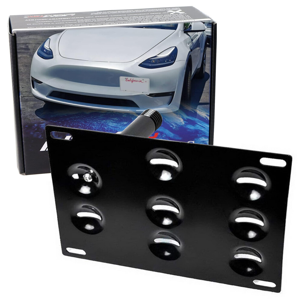 License Plate Mount Nodrill Adjustable Tow Hook Bracket For Tesla Model 3 20172023 Model Y 20202024 9001264907303
