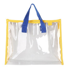 Elegant gjennomsiktig design, klar toteveske for kvinner, romslig innvendig PVC gjennomsiktig toteveske med håndtak, slitesterk, lett og vanntett
