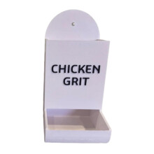Outdoor Poultry Maker Cooperative Grain Dispeller WeatherProof For Chickens, Ducks, Hens White Backyard Farms