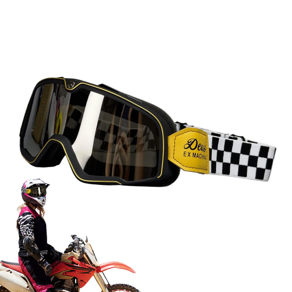 Motorcycle Goggles Vintage Windproof Dustproof Uv Protection Antifog For Motocross Racing 9189345574450