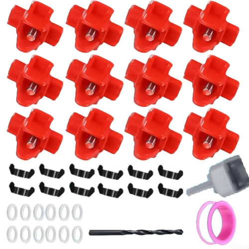 Complete For Chicken Watering Solution 12 Pcs Non Leak Nipples With Installation Accessories