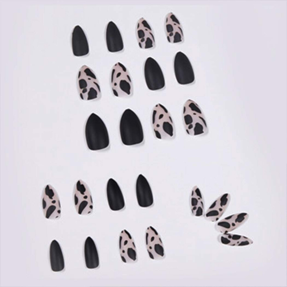 Artificial Nails Almond Shape, Glossy Finish Acrylic Nails, Full Cover Easy Application for Multiple Occasions, 24Pcs Solid Color False Nails with
