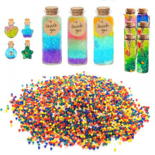 Cuentas de semillas para bordado con cuentas de 0,9-1 cm, teñidas con cristales, multicolor, que retienen la humedad. Cuentas decorativas de colores