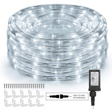 Luci tubolari flessibili a risparmio energetico, luci LED collegabili con luci a corda impermeabili, illuminazione decorativa per esterni,