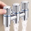 Connecteur triple de robinet de valves de sortie-Gris pistolet 2 4