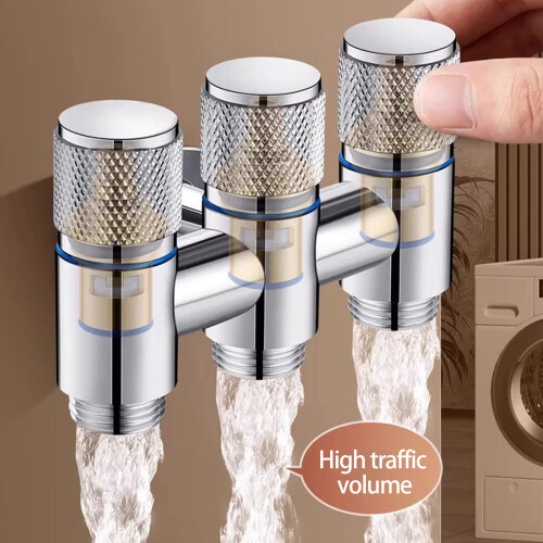 Connecteur triple de robinet de valves de sortie-Gris pistolet 2 1