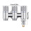 Connecteur triple de robinet de valves de sortie-Gris pistolet 2 5